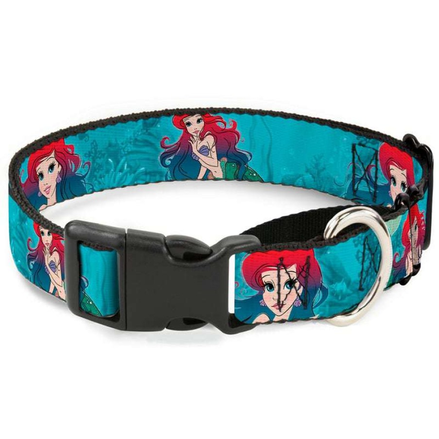 Home & Decor * | Disney Designer Martingale Dog Collar Ariel Pose Coral New