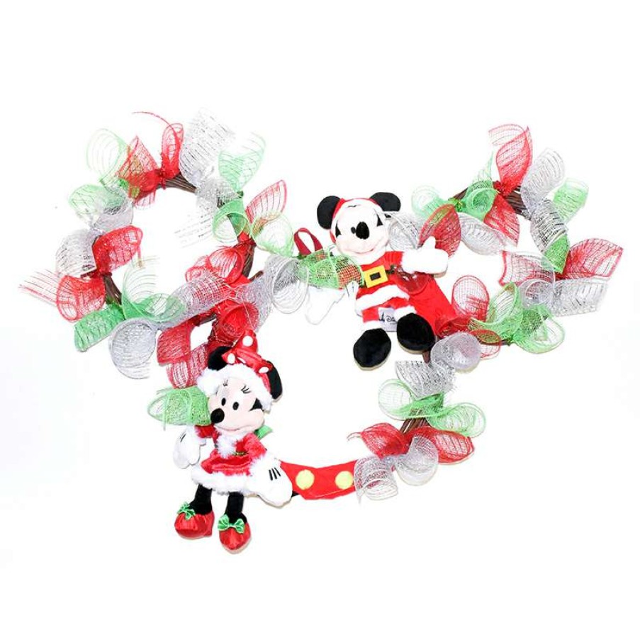 Home & Decor * | Disney Holiday Wreath Mickey And Minnie Icon Ears Premium