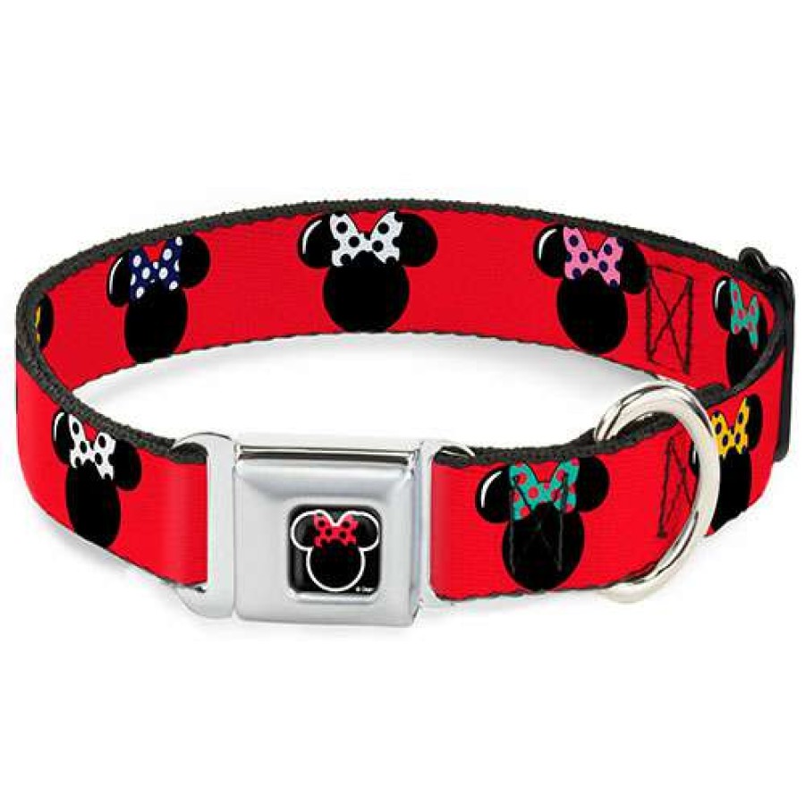 Home & Decor * | Bestsellers Disney Designer Pet Collar Minnie Icon Colorful Polka Dot Bows