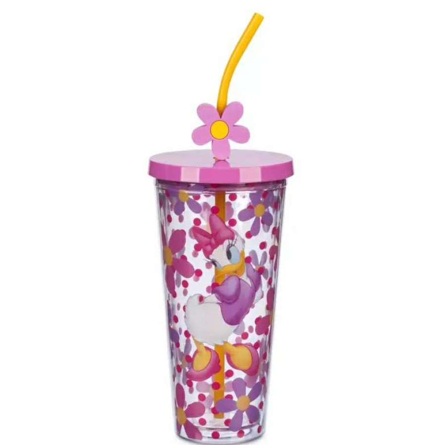 Home & Decor * | Disney Tumbler With Straw Daisy Duck Discount