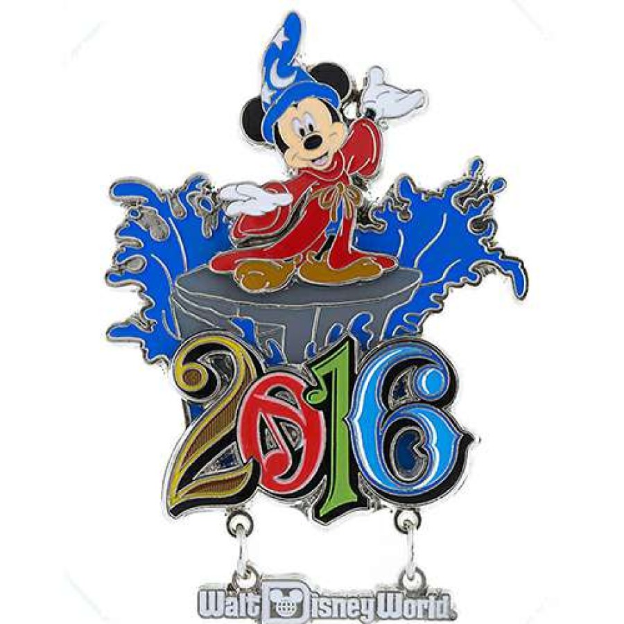 Home & Decor * | Disney Magnet 2016 Logo Sorcerer Mickey Mouse Closeout Sale