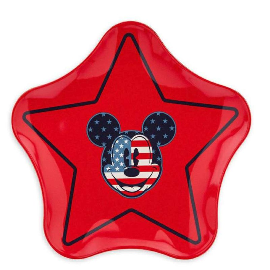 Home & Decor * | Disney Plate Mickey Mouse Americana Star Discount