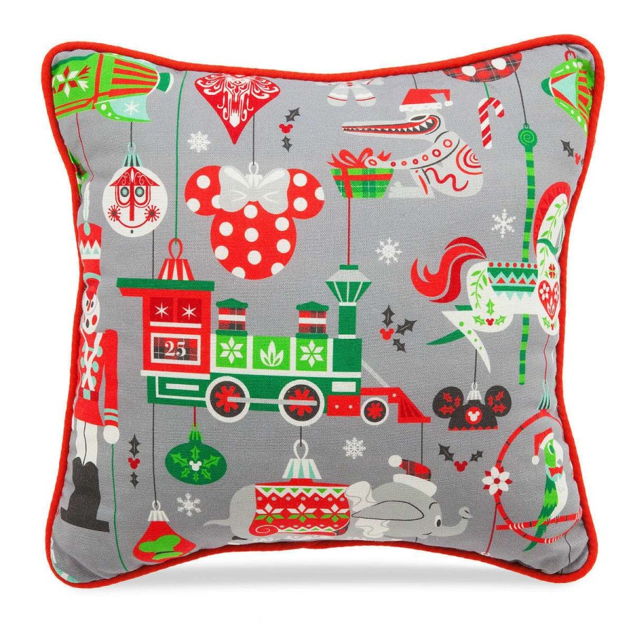 Home & Decor * | Disney Throw Pillow Nordic Winter Happy Jolly Merry Holiday Exclusive