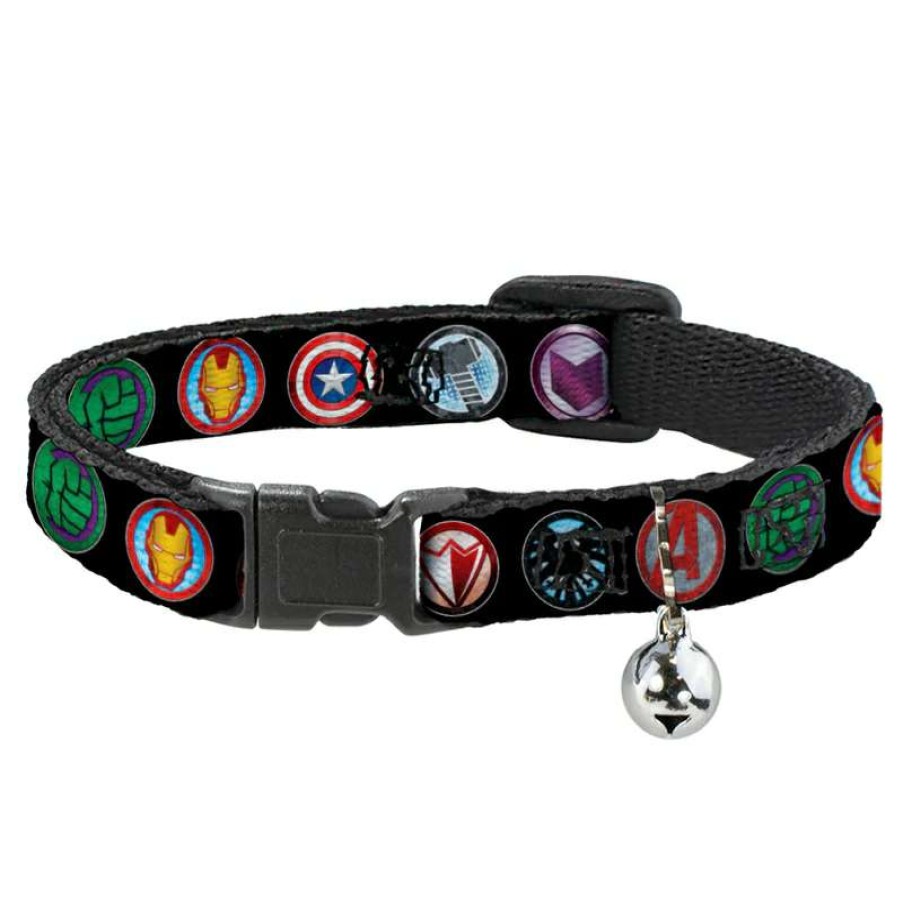 Home & Decor * | With Discount Disney Designer Cat Collar Marvel Avenger Icons