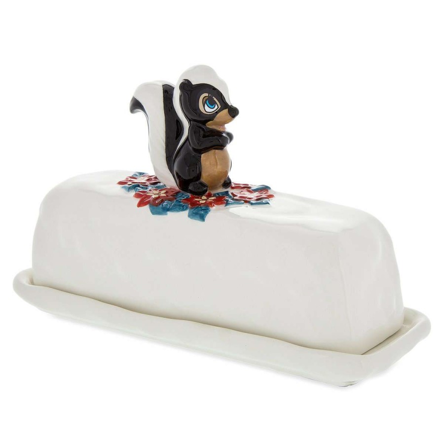 Home & Decor * | Good Quality Disney Butter Dish Bambi Flower