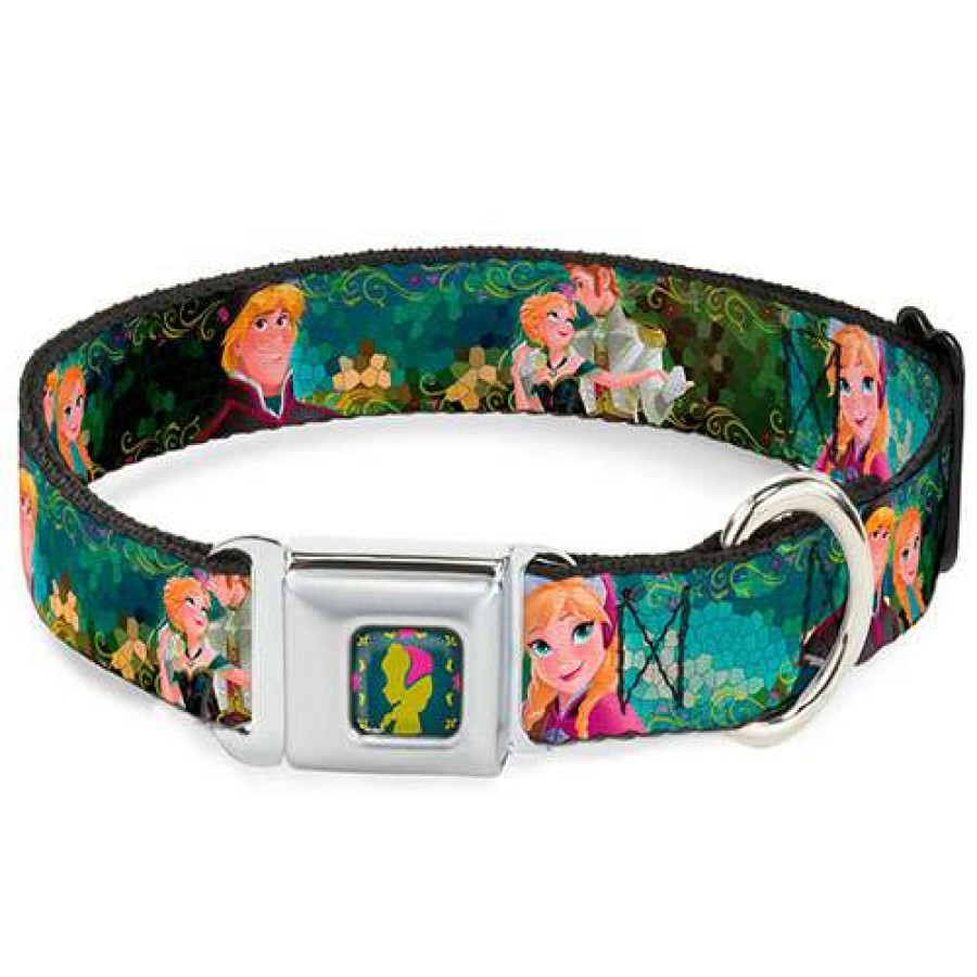 Home & Decor * | Bestsellers Disney Designer Pet Collar Frozen Anna W/ Hans & Kristoff