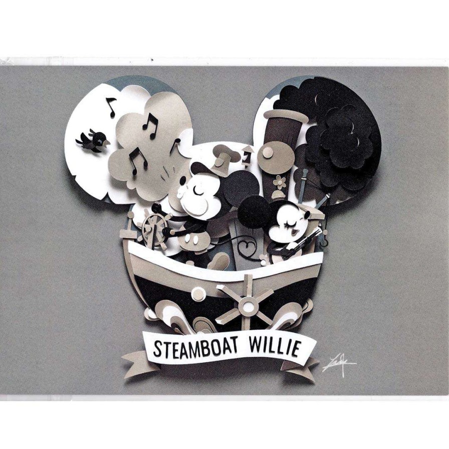 Home & Decor * | Disney Postcard Fenway Fan Mickey Head Magic Steamboat Willie Exactly Discount