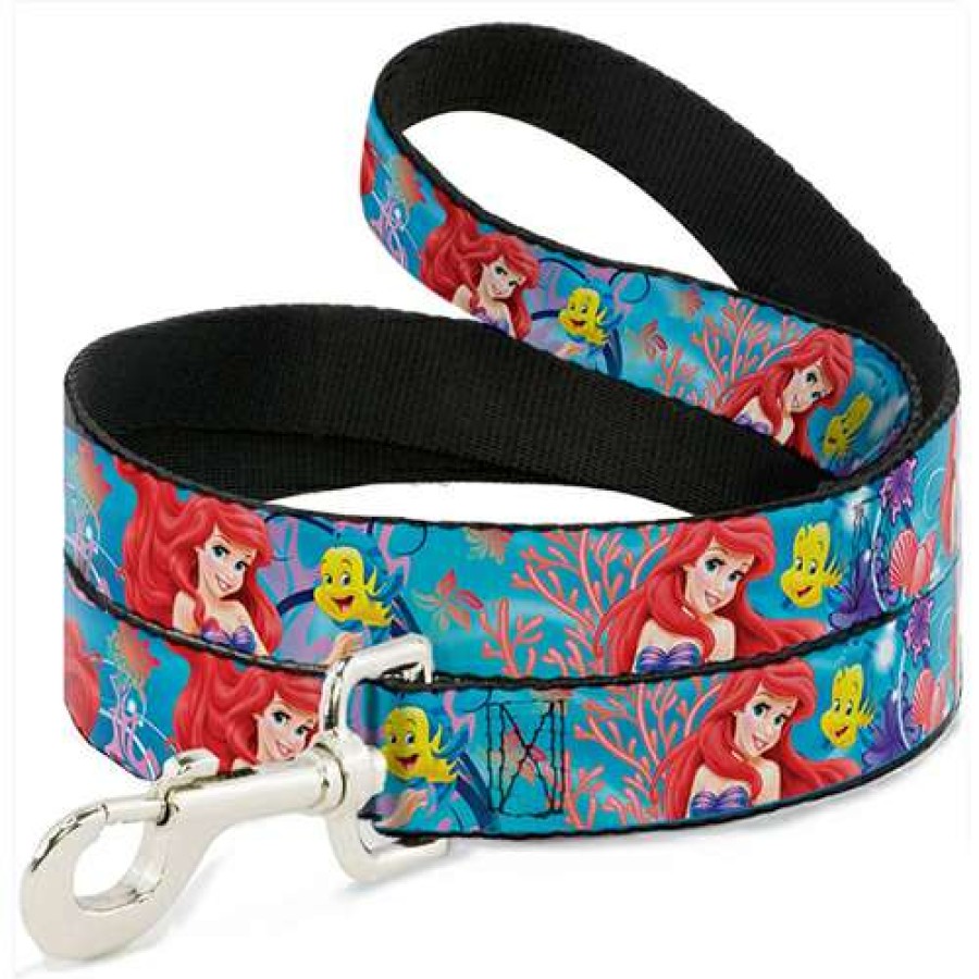 Home & Decor * | Hot Sell Disney Designer Pet Leash The Little Mermaid Flounder & Ariel Best Friends