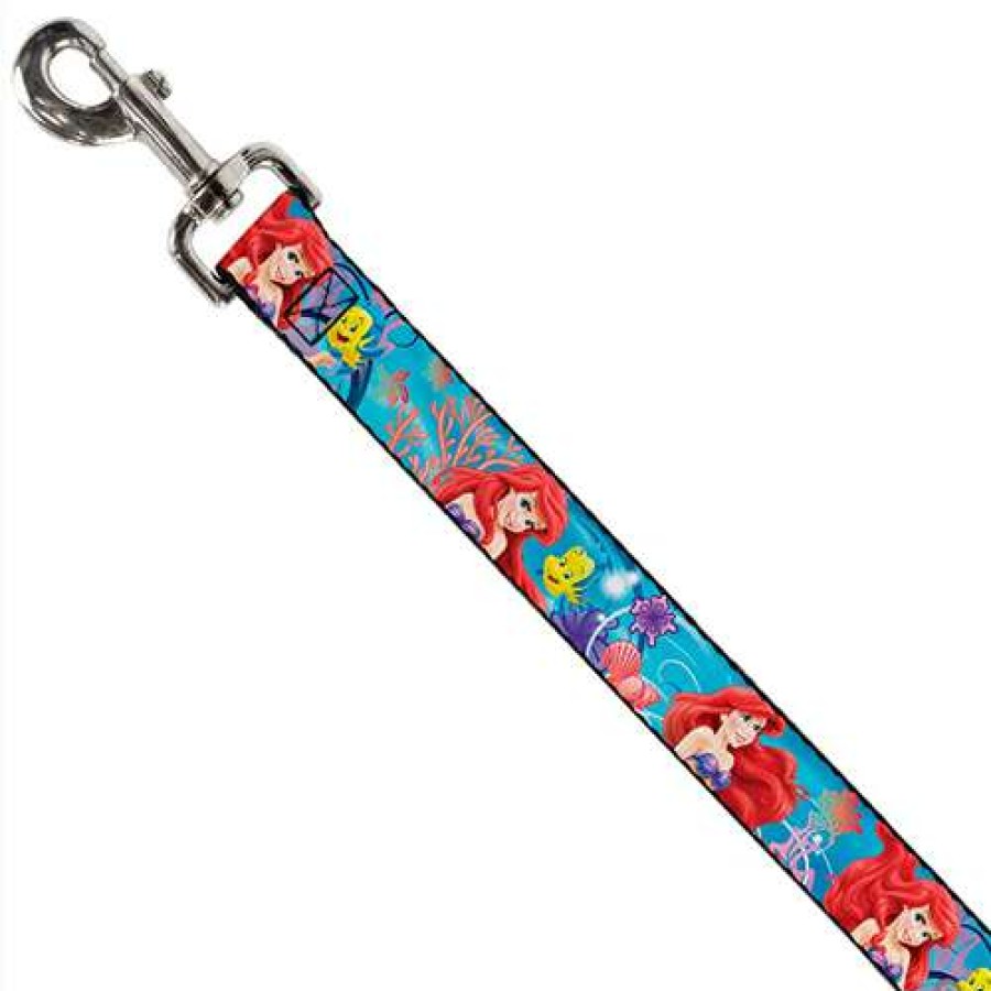 Home & Decor * | Hot Sell Disney Designer Pet Leash The Little Mermaid Flounder & Ariel Best Friends