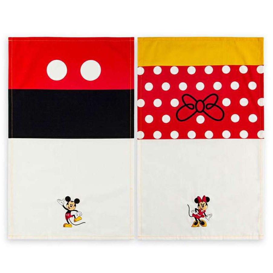 Home & Decor * | Disney Kitchen Towel Set Character Costumes Mickey And Minnie Mouse New