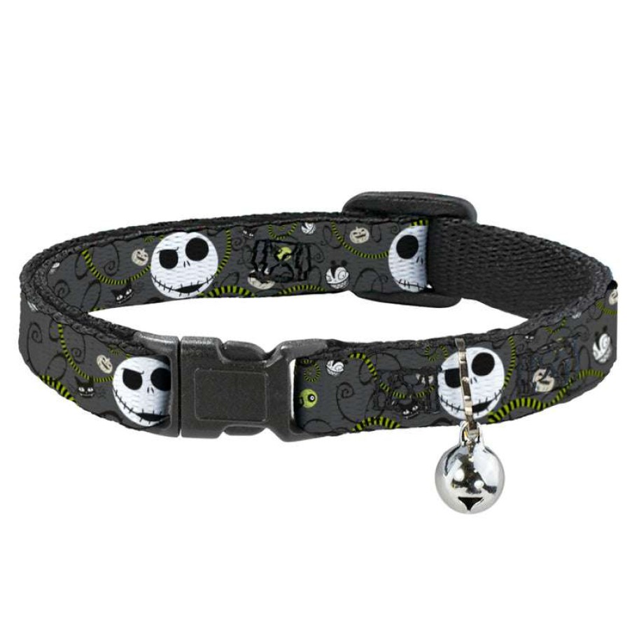 Home & Decor * | Hot Selling Disney Designer Cat Collar Jack Skellington Expressions