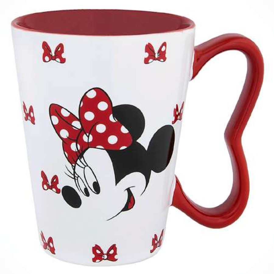 Home & Decor * | Best Sellers Disney Coffee Cup Minnie Bow Red Interior