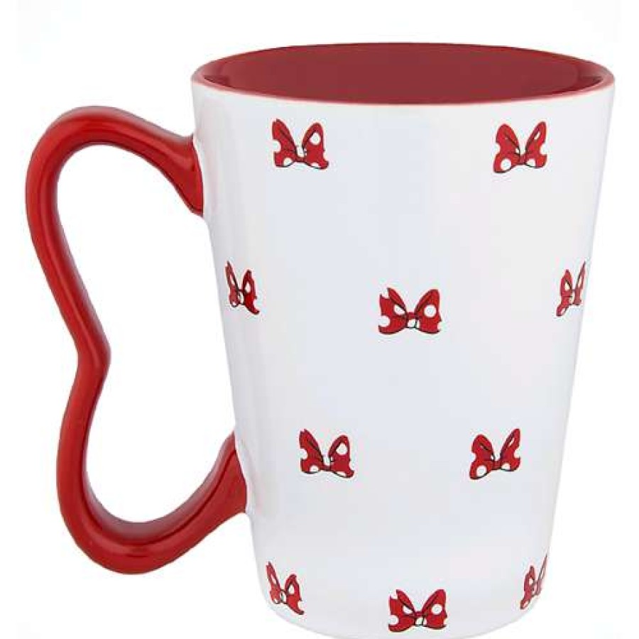 Home & Decor * | Best Sellers Disney Coffee Cup Minnie Bow Red Interior