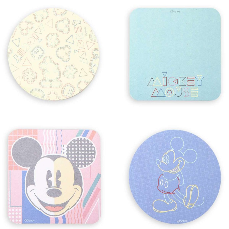 Home & Decor * | Discount Disney Notepad 4 Pc. Set Mickey Flashback Neon