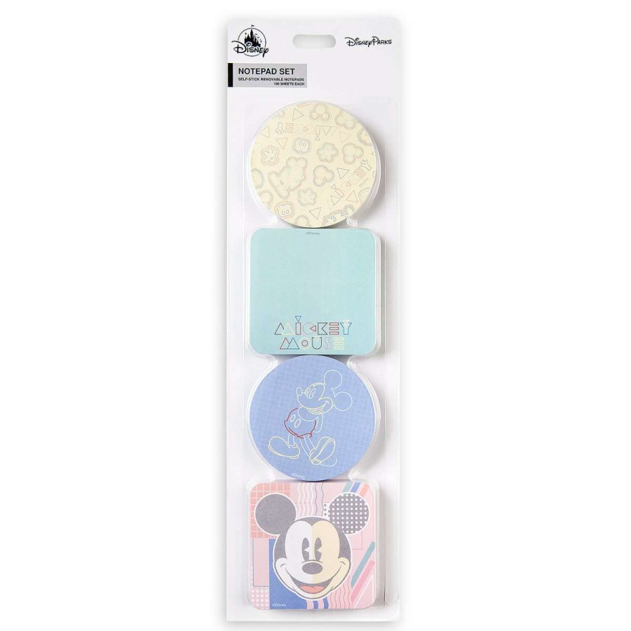 Home & Decor * | Discount Disney Notepad 4 Pc. Set Mickey Flashback Neon