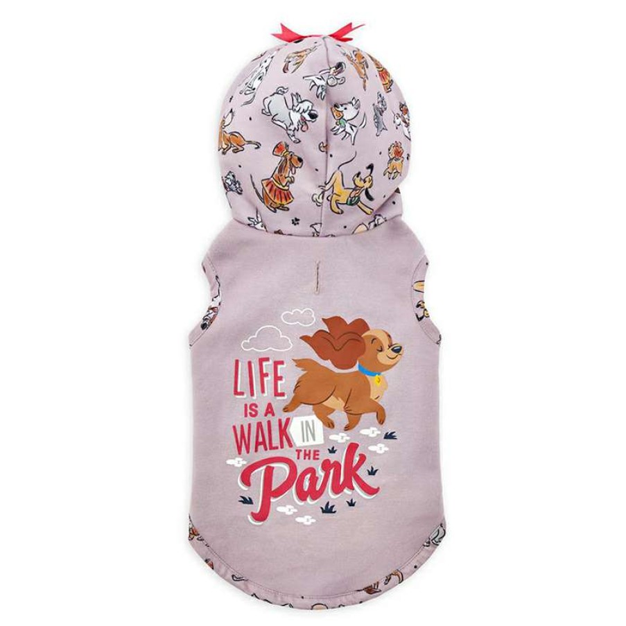 Home & Decor * | Limit Offer Disney Tails Dog Hoodie Reigning Cats And Dogs Pink/Purple