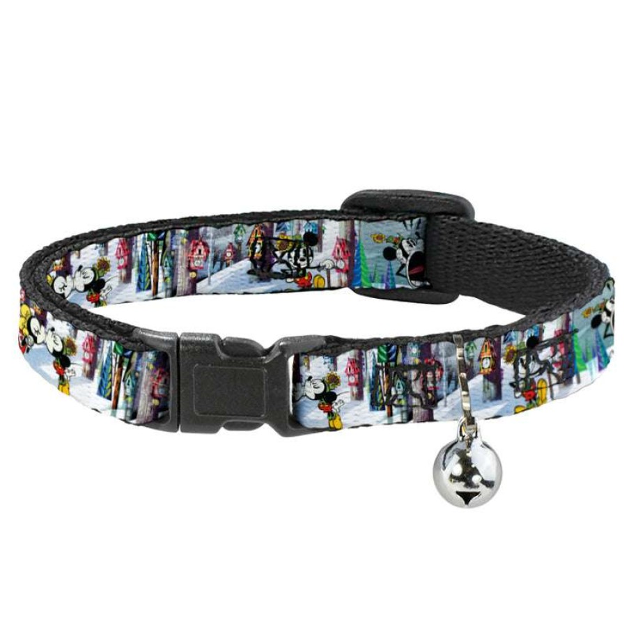 Home & Decor * | Best-Selling Disney Designer Cat Collar Mickey And Minnie Scenes