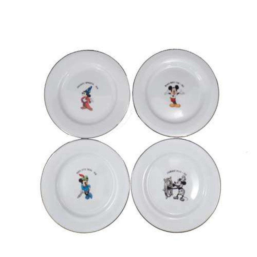 Home & Decor * | Discount Disney Dessert Plates Mickey'S Great Moments 4Pc. Set