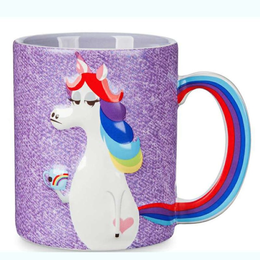 Home & Decor * | Reasonable Price Disney Mug Inside Out Rainbow Unicorn Famous