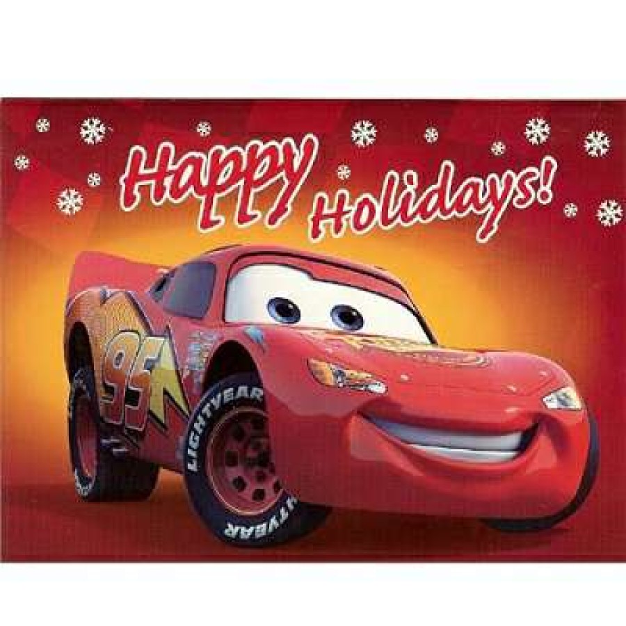 Home & Decor * | Disney Christmas Cards Lightning Mcqueen Red Best Choice