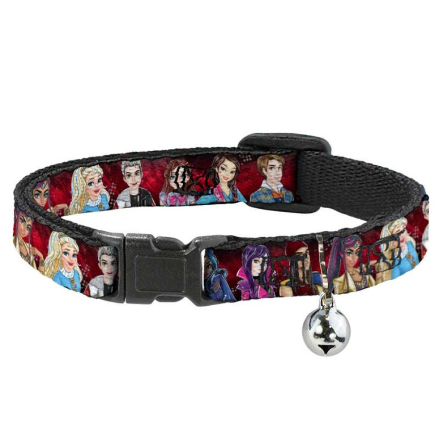 Home & Decor * | Outlet Disney Designer Cat Collar Descendants Group Pose