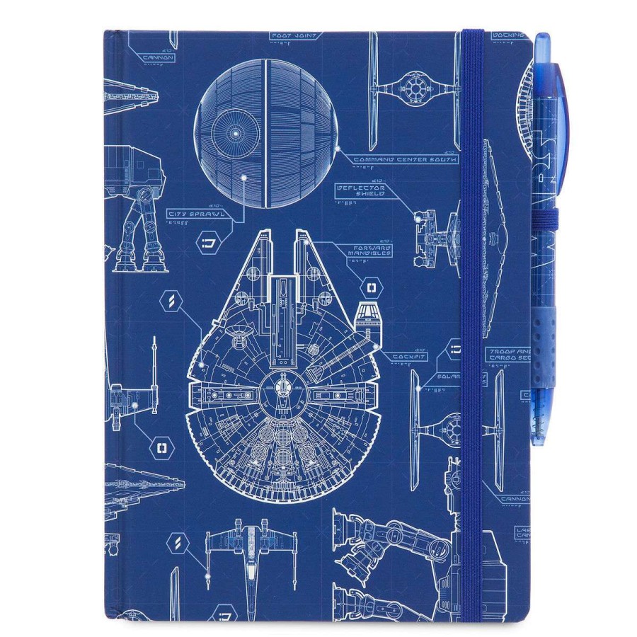 Home & Decor * | Cheap Online Disney Journal With Pen Star Wars Blueprint