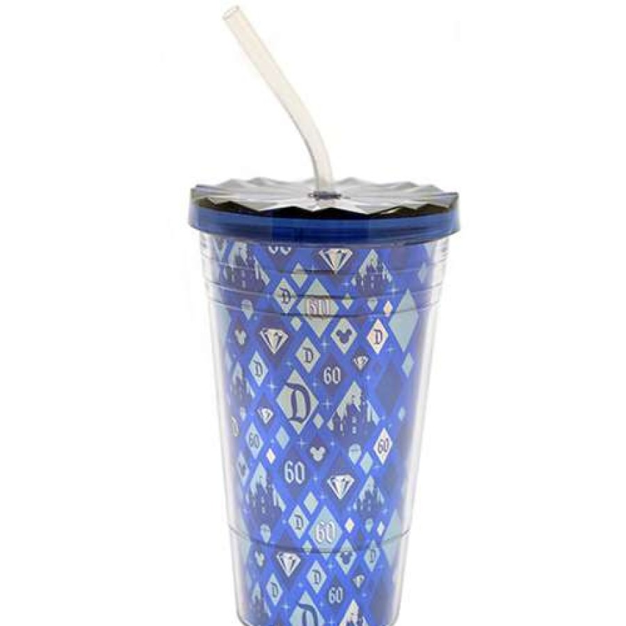 Home & Decor * | Hot Selling Disney Tumbler With Straw Starbucks Disneyland 60Th Anniversary