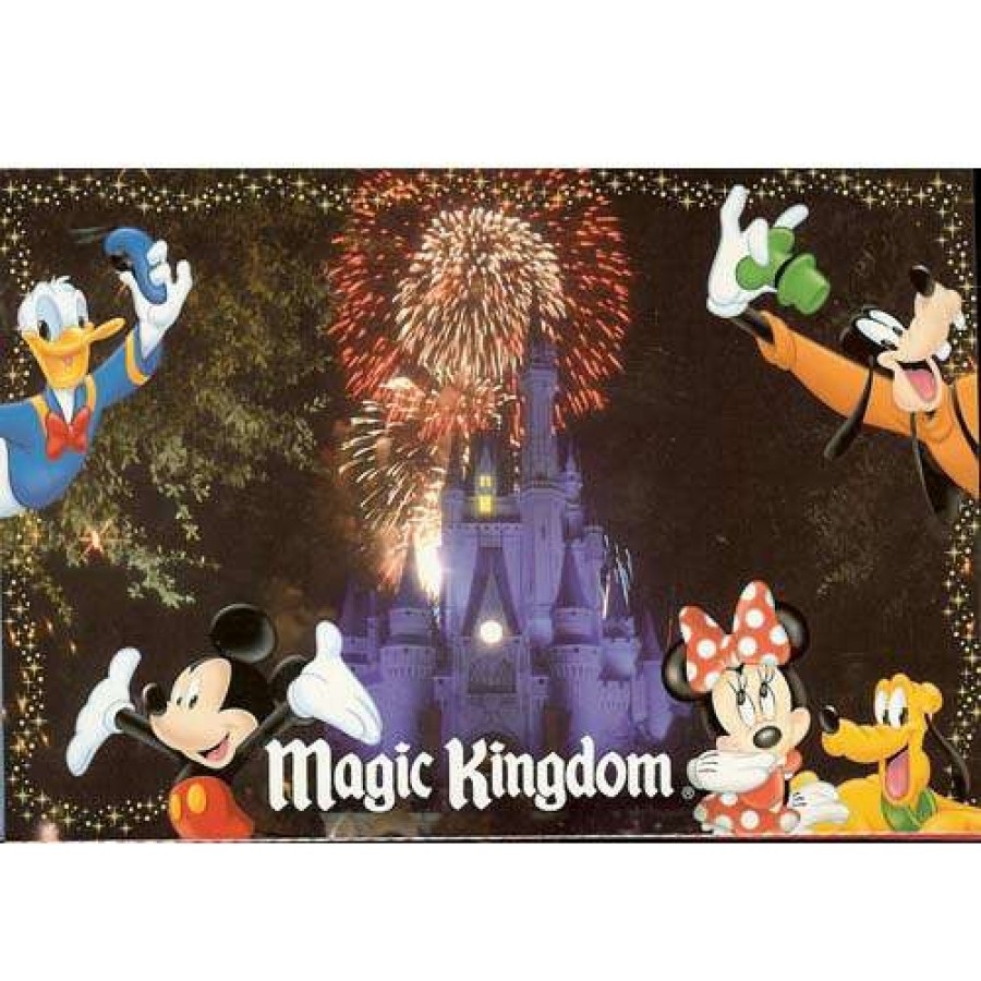 Home & Decor * | Official Disney Postcard Set Walt Disney Magic Kingdom