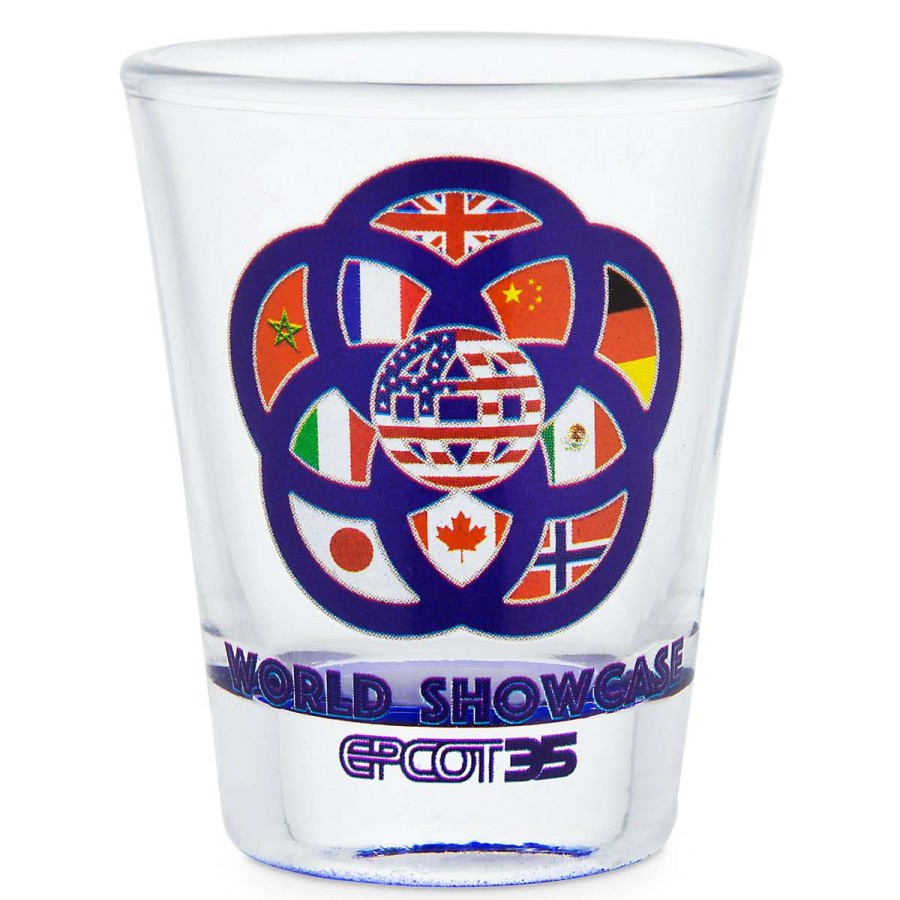 Home & Decor * | Disney Shot Glass Epcot World Showcase 35Th Anniversary Crazy Deals