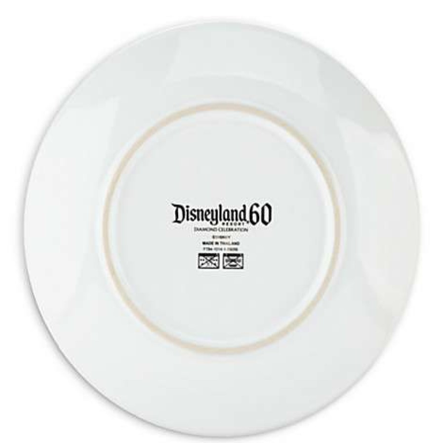 Home & Decor * | High Quality Disney Dessert Plate Disneyland 60Th Diamond Anniversary