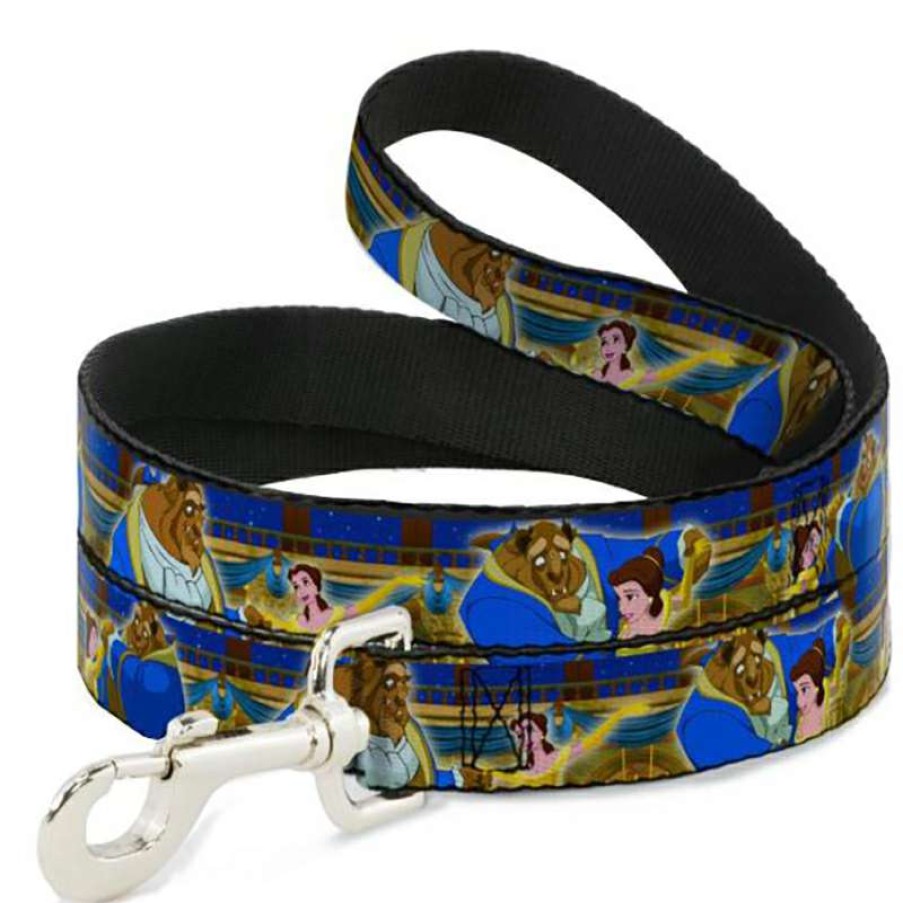 Home & Decor * | Top Sell Disney Designer Pet Leash Beast & Belle Be Our Guest Scene