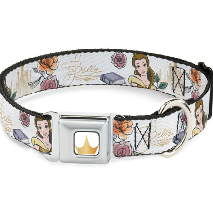 Home & Decor * | Outlet Disney Designer Pet Collar Beauty And The Beast Script