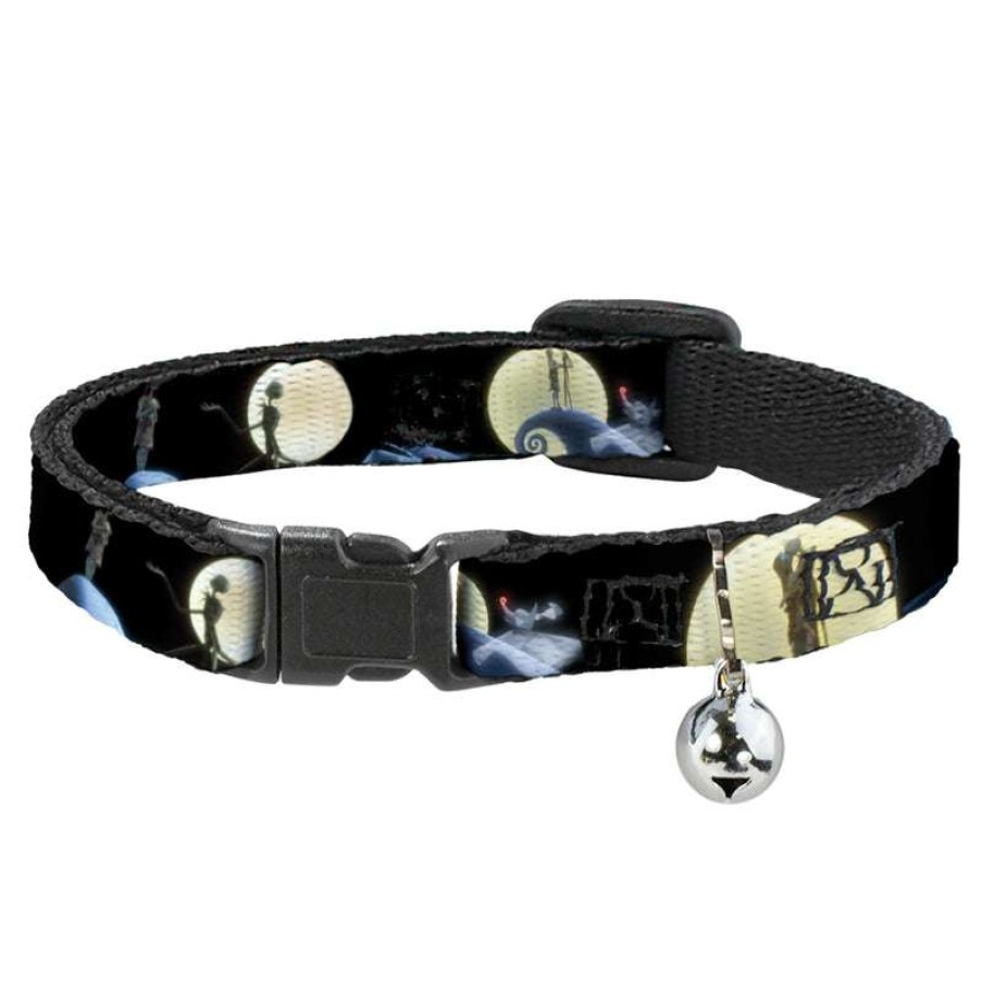 Home & Decor * | New Arrivals Disney Designer Cat Collar Nbc Jack And Sally Moon Scene