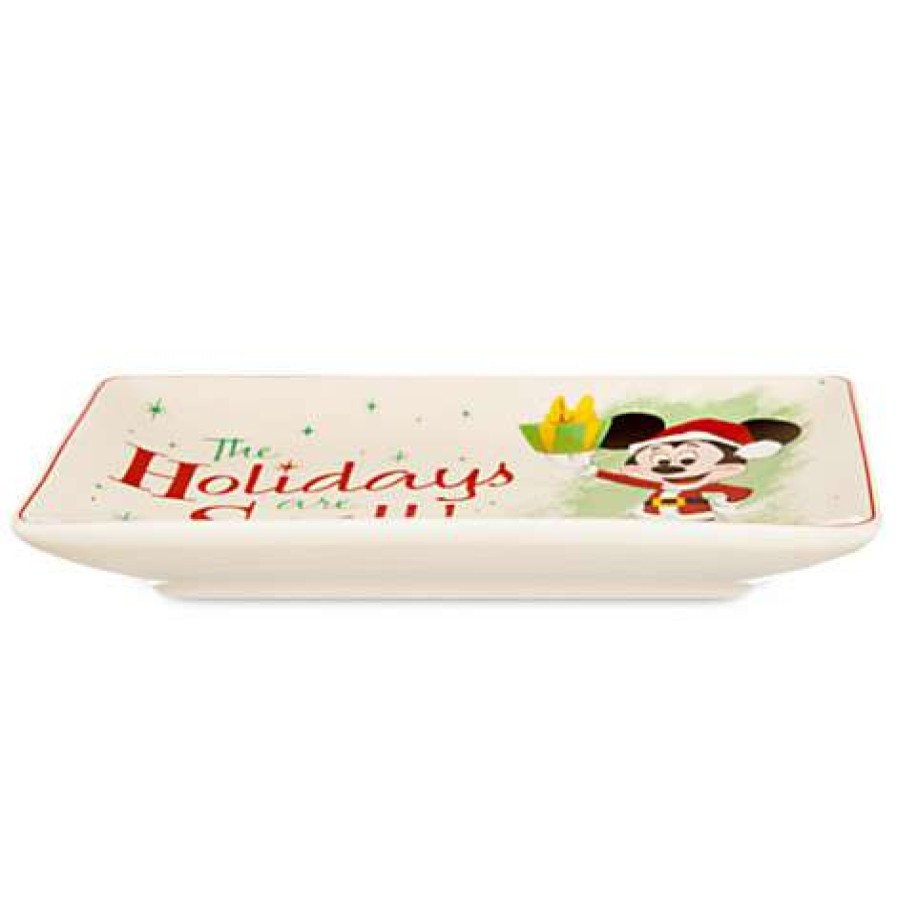 Home & Decor * | Hot Selling Disney Plate Retro Mickey The Holidays Are Swell Small