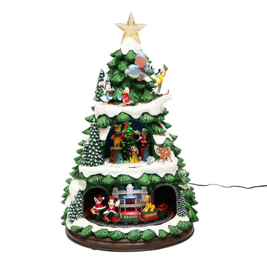 Home & Decor * | Disney Holiday Decorations Animated Disney Holiday Tree With Music New