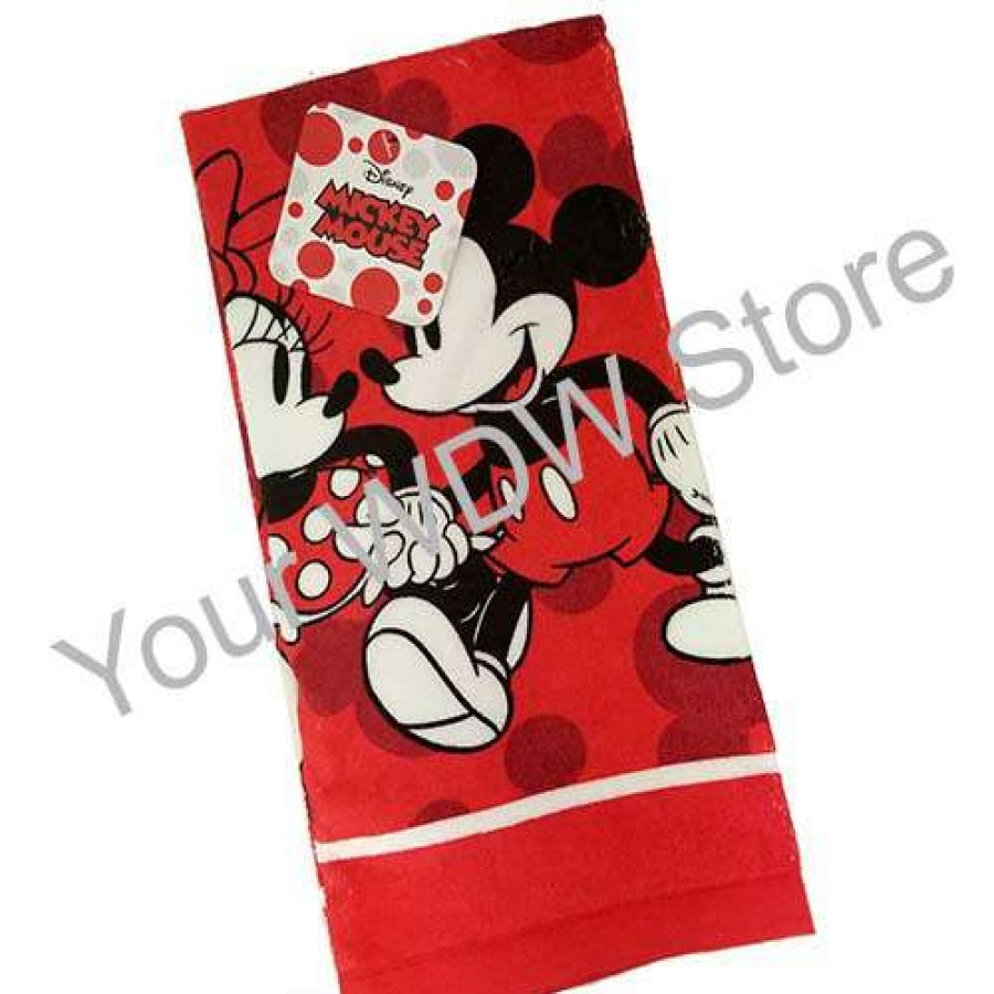 Home & Decor * | Limit Offer Disney Kitchen Towel Mickey And Minnie Romance Terrycloth