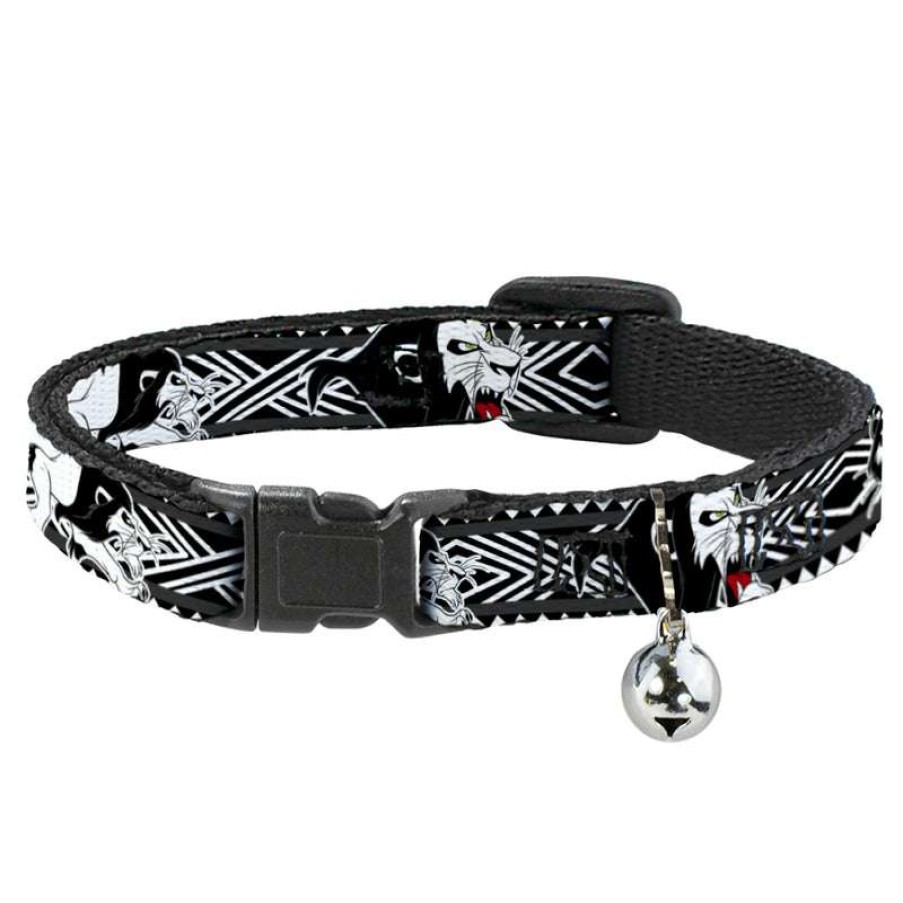 Home & Decor * | New Arrivals Disney Designer Cat Collar Lion King Scar- B&W