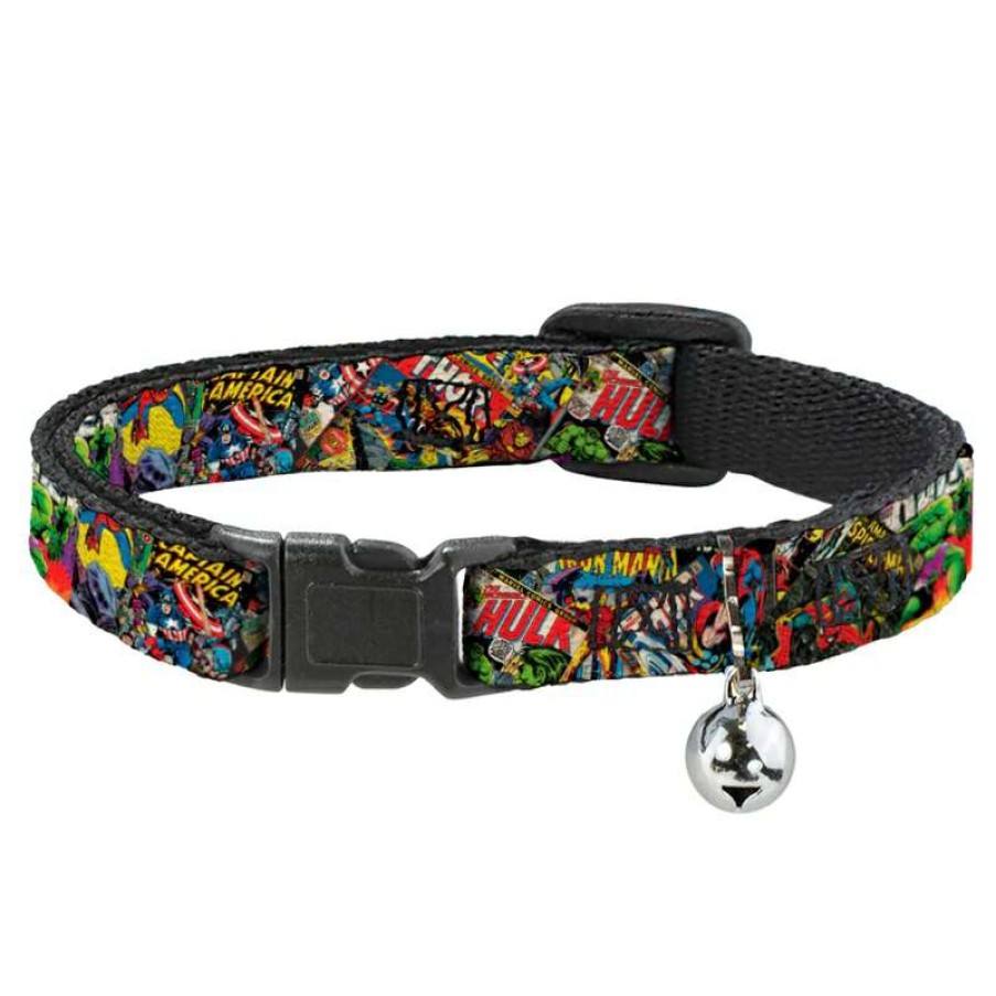 Home & Decor * | Bestsellers Disney Designer Cat Collar Marvel Comic Books Stacked