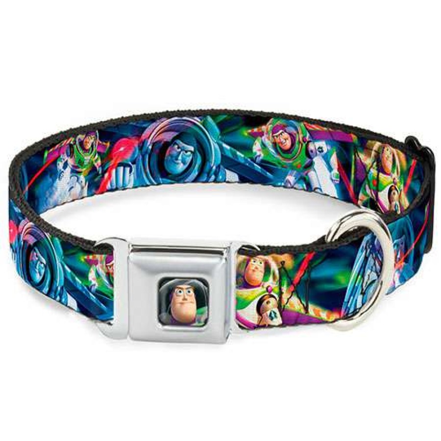 Home & Decor * | Bestsellers Disney Designer Pet Collar Buzz Lightyear Colorful Action Poses