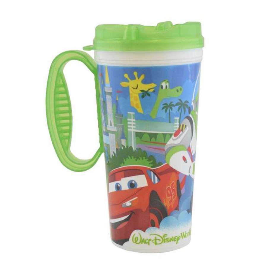 Home & Decor * | Featured Disney Thermal Travel Mug Disney Parks & Pixar Characters Green Trim