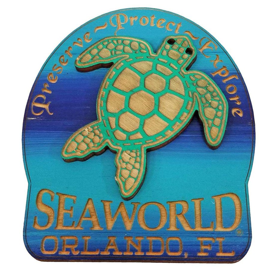 Home & Decor * | Seaworld Magnet Seaworld Orlando Turtle Preserve Protect Explore Best Choice Disney