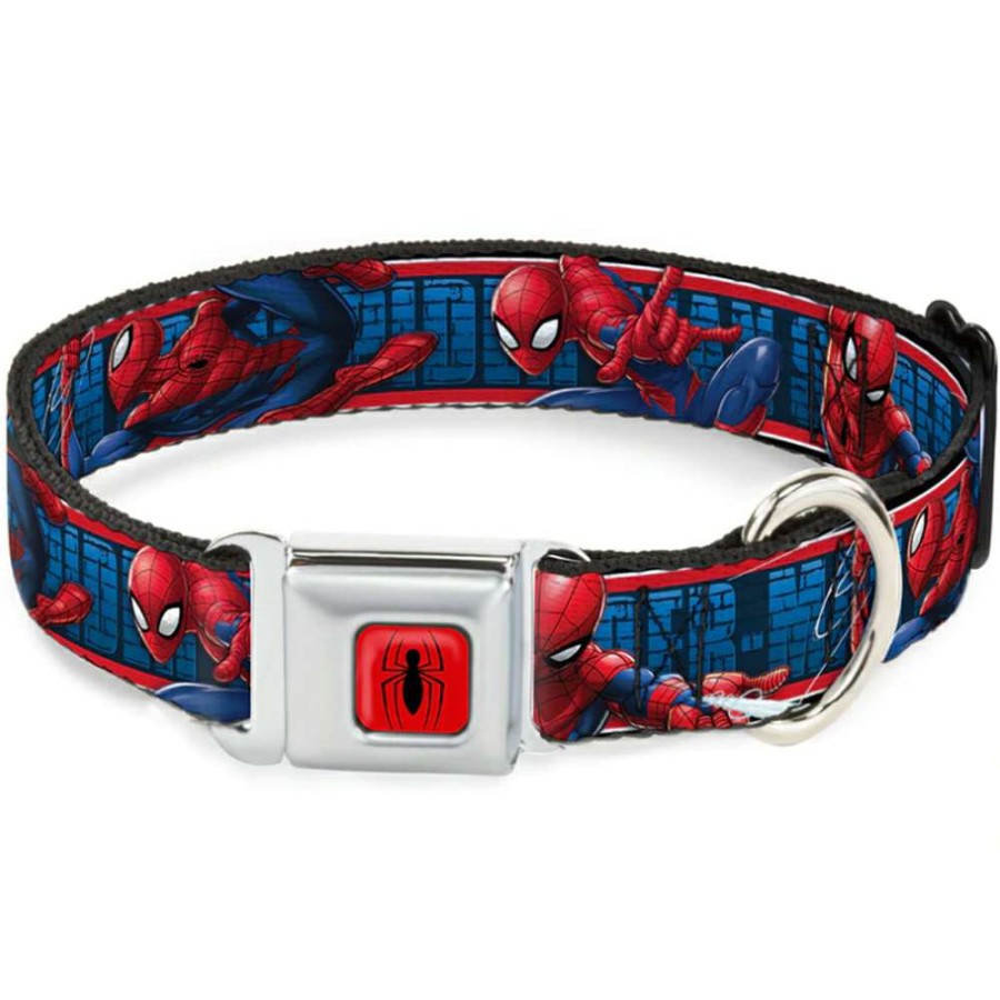 Home & Decor * | With Discount Disney Designer Pet Collar Spider-Man Action Pose