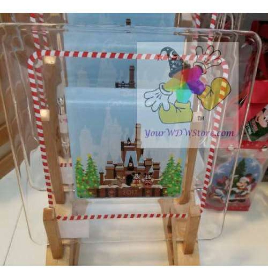 Home & Decor * | Hot Selling Disney Glass Plate 2017 Contemporary Resort Gingerbread Castle