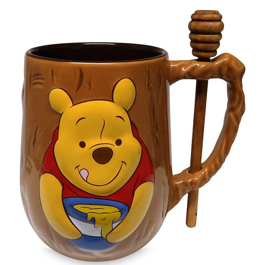 Home & Decor * | Disney Mug And Spoon Set Winnie The Pooh Mug And Honey Dipper Cheaper