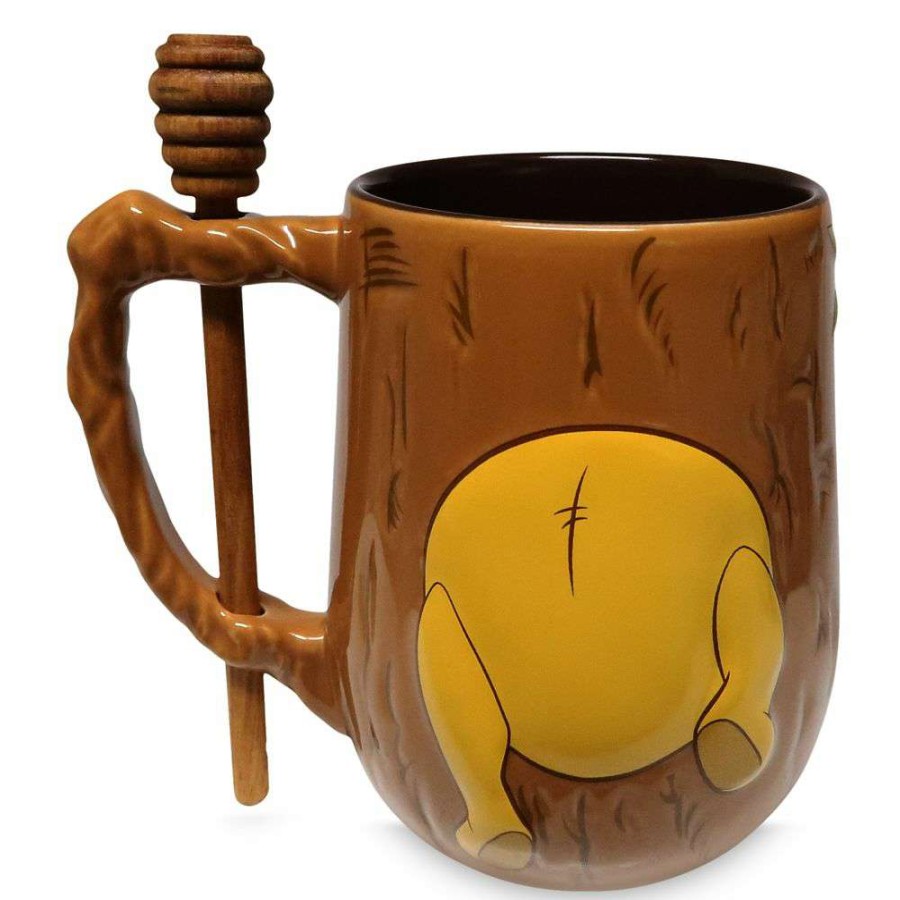 Home & Decor * | Disney Mug And Spoon Set Winnie The Pooh Mug And Honey Dipper Cheaper