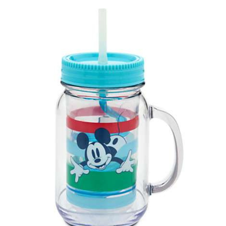 Home & Decor * | Flash Sale Disney Jelly Jar With Straw Summer Fun Small