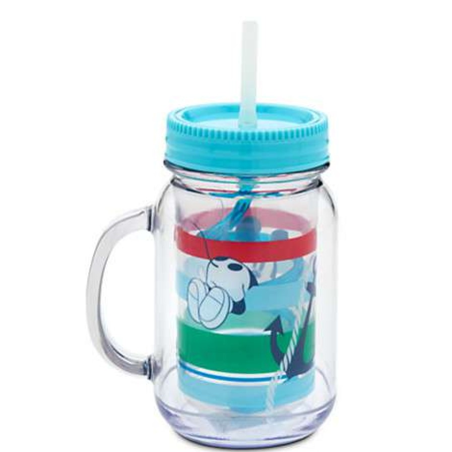 Home & Decor * | Flash Sale Disney Jelly Jar With Straw Summer Fun Small