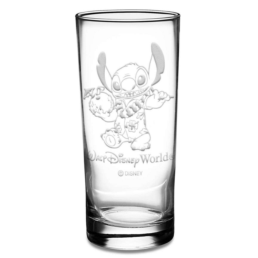 Home & Decor * | Disney Arribas Glass Tumbler Stitch 15 Oz Discounts