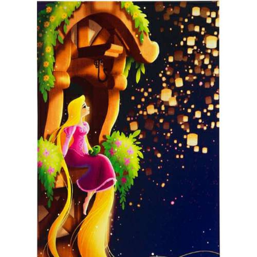 Home & Decor * | Good Quality Disney Postcard Rapunzel Starry Night By Eunjung June Kim