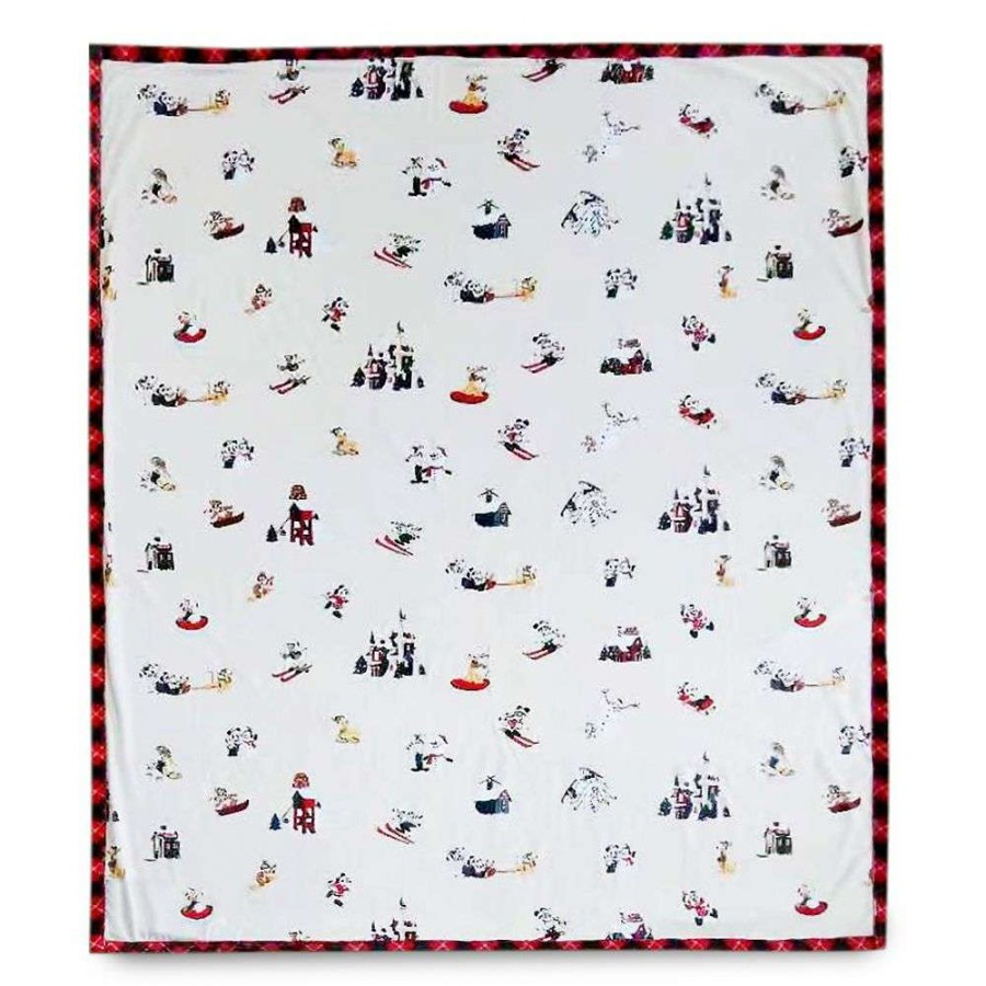 Home & Decor * | Disney Throw Blanket Mickey And Friends Walt'S Holiday Lodge Exactly Discount